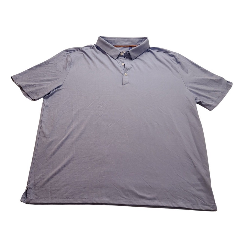 Ambition Technical Men's XL Polo Shirt Light Blue Short Sleeve Textured Golf Tee